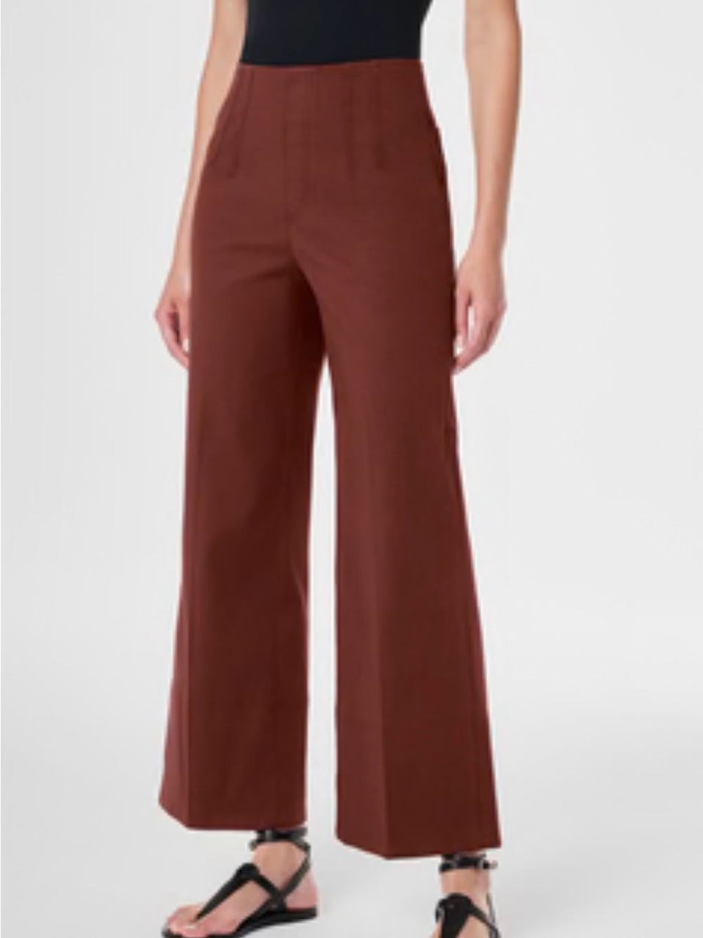 SPANX Wide-Leg High-Rise twill Pants xs EUC